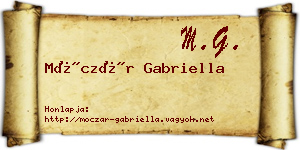 Móczár Gabriella névjegykártya