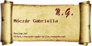 Móczár Gabriella névjegykártya
