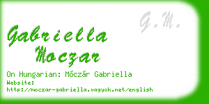 gabriella moczar business card