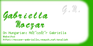 gabriella moczar business card